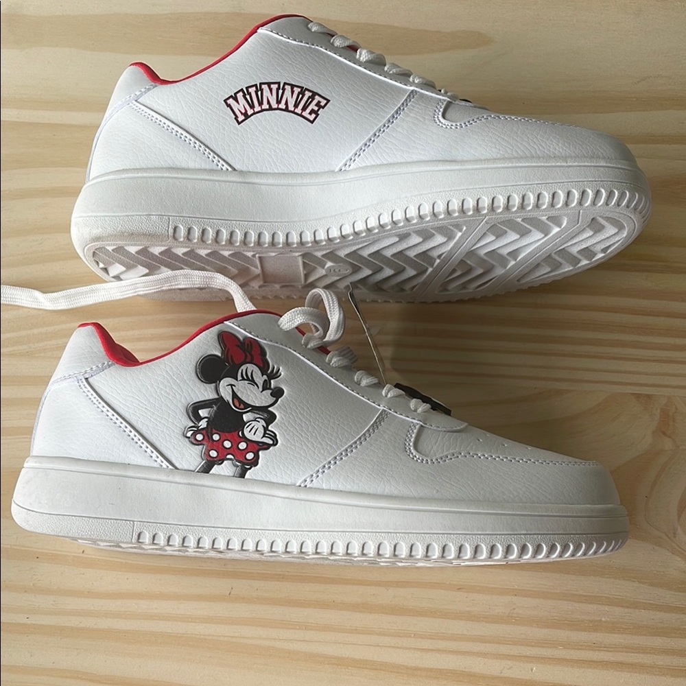 Disney White and Red Sneakers with Minnie Mouse Charm - Picture 10 of 10